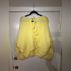 Yellow Women's Sweater Cardigan